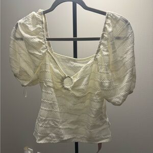 Shein crop lace top